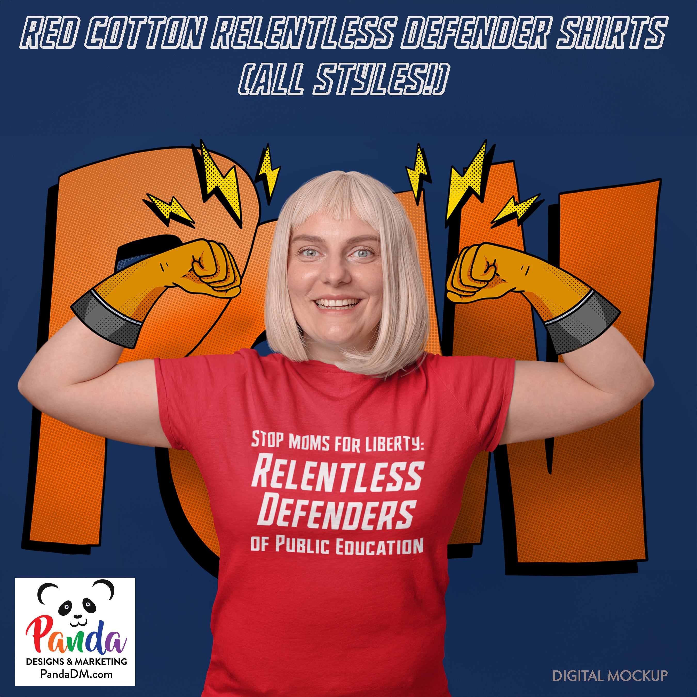 Relentless Defenders - Red T-shirts, all styles β Panda Designs & Marketing