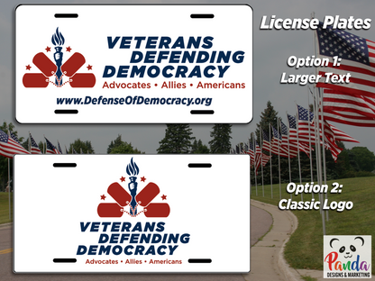 License Plates - Veterans Defending Democracy