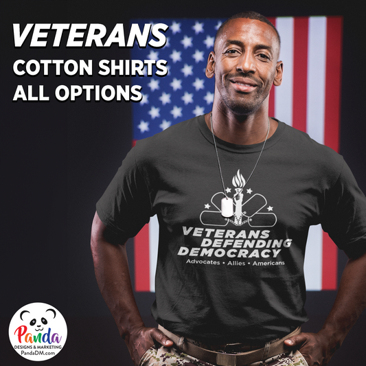 Veterans Defending Democracy Cotton Shirts - All Styles