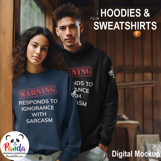 Warning: Responds to Ignorance with Sarcasm Sweatshirts and Hoodies