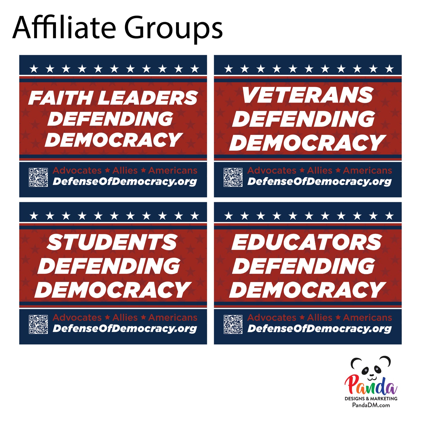 Yard Sign - Multiple Designs or Create Your Own! Defense of Democracy