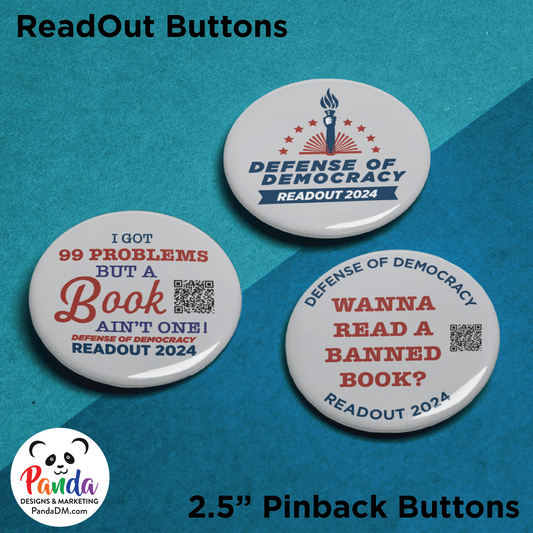 Buttons - ReadOut 2024 - 3 Designs - Pinback Buttons