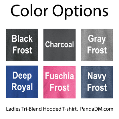 I Choose Happy - Ladies Hooded T-shirt