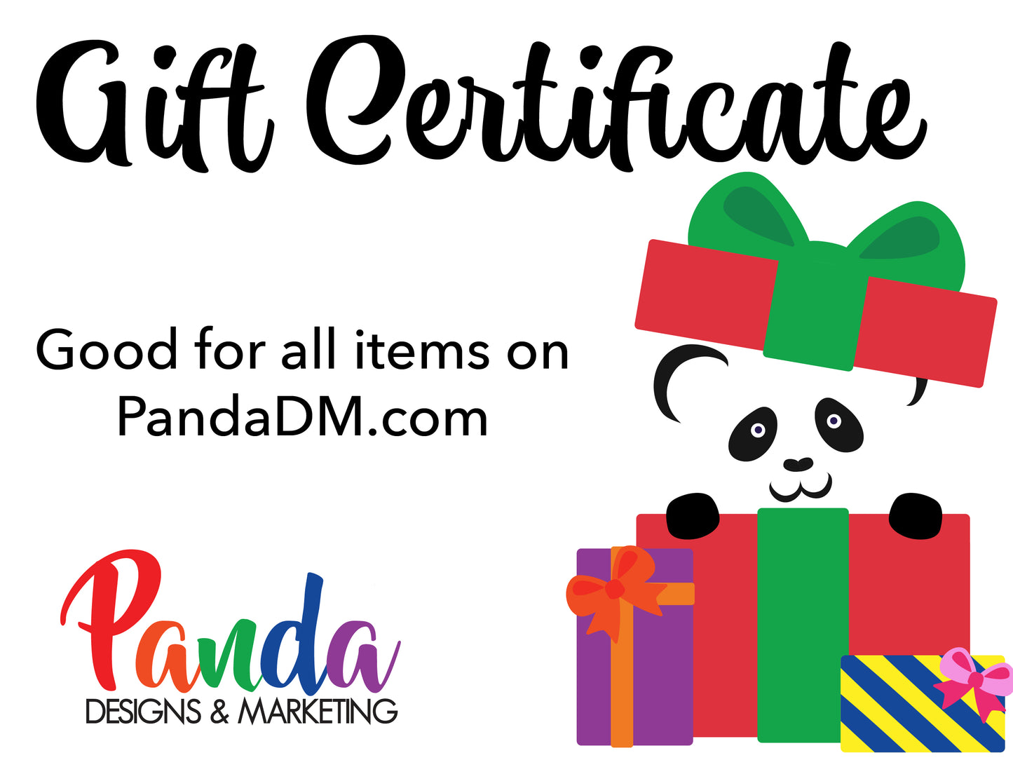Gift Card for Panda Designs & Marketing Shop