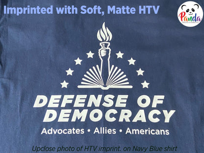 Men's / Unisex Hooded T-shirt - Defense of Democracy - Choose your logo and colors!
