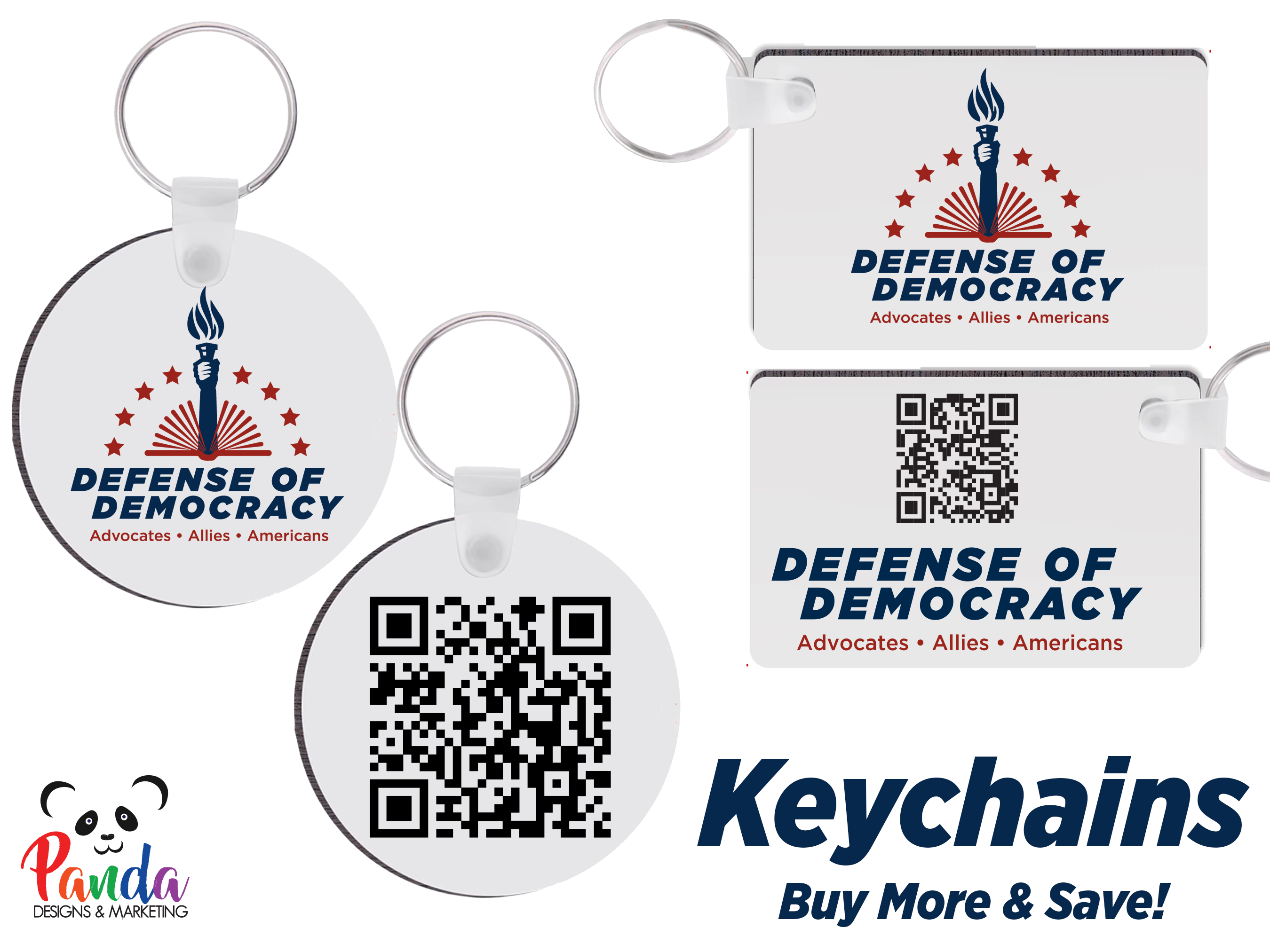 Amendment Keychains Keychains - Defense of Democracy – Panda Designs & Marketing
