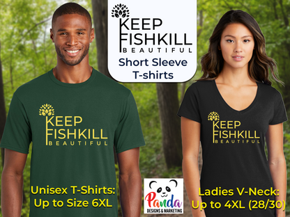 Keep Fishkill Beautiful Short Sleeve T-shirt - Unisex or Ladies V-neck