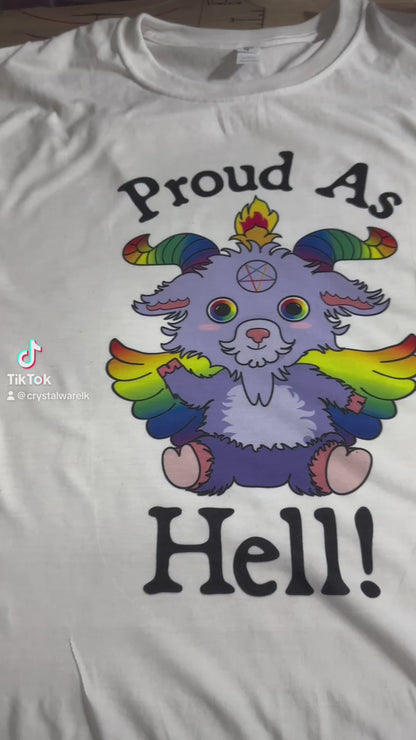 Baby Baphomet Proud as Hell T-shirt.