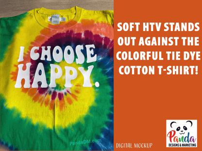 I Choose Happy. Tie Dye Short Sleeve T-shirt (Unisex or Ladies V-Neck)