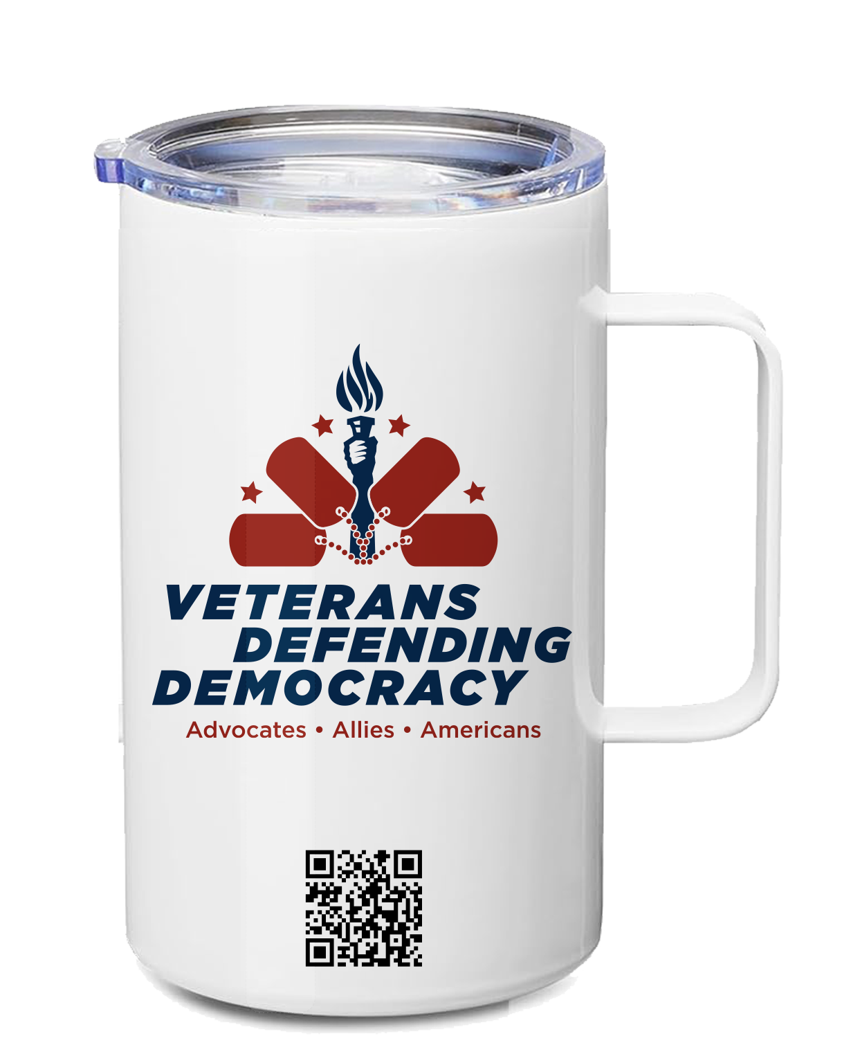 Insulated Travel Mug -  Defense of Democracy - Choose Your Logo!
