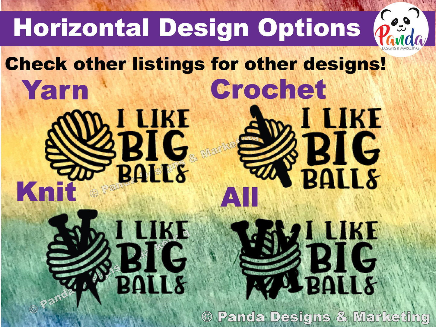 I like big balls of yarn vinyl decal sticker. yarn ball vertical layout. Funny die-cut laptop sticker for wool craft lovers.