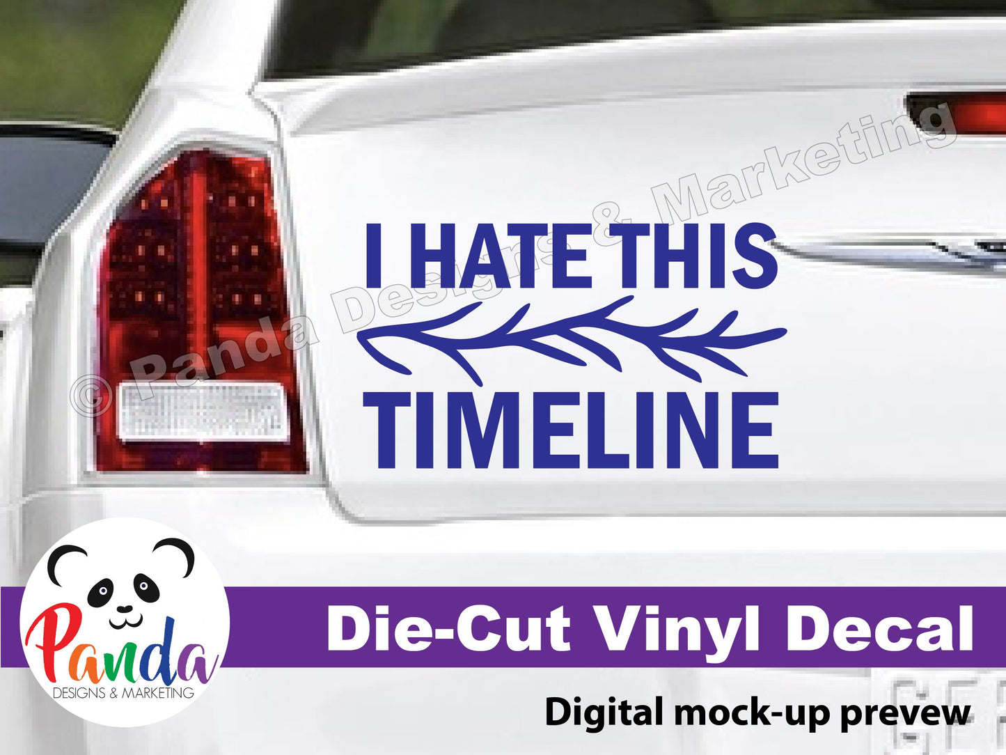 I hate this timeline vinyl die-cut decal