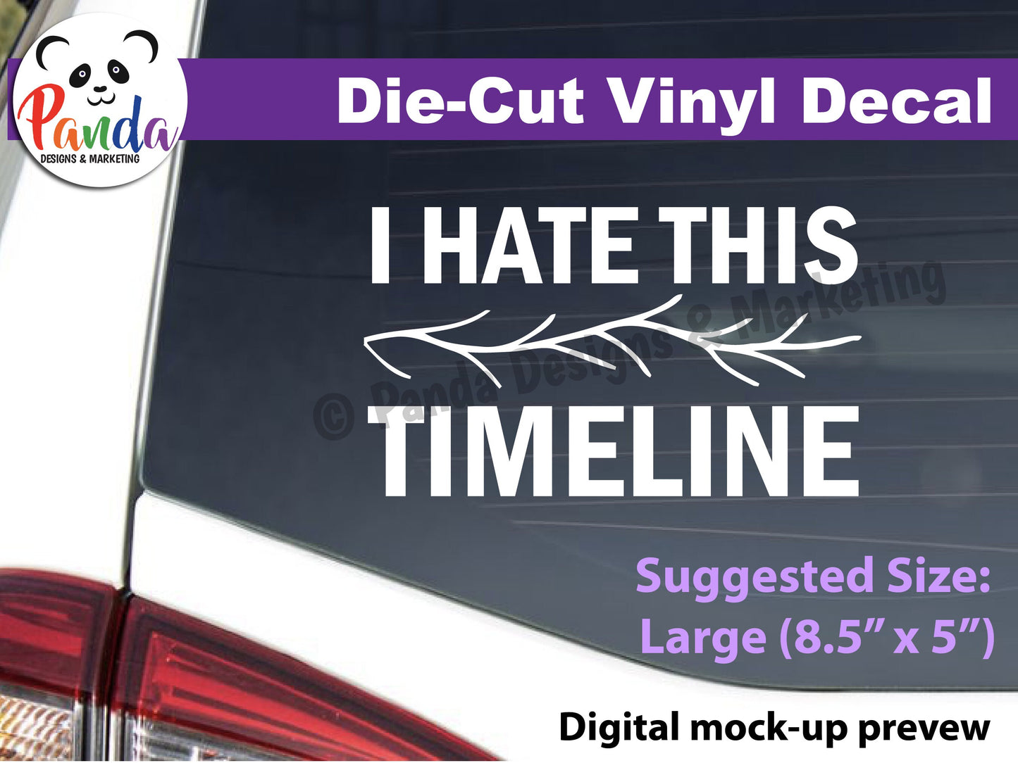 I hate this timeline vinyl die-cut decal