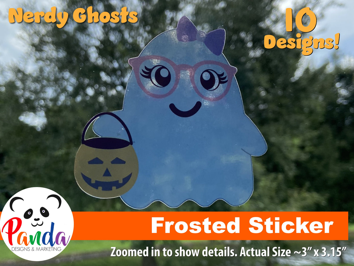 Nerdy Ghost Vinyl Stickers! 10 designs. Water resistant, cute halloween ghosts with glasses, dapper, book lover, decal, gamer, mom and dad.