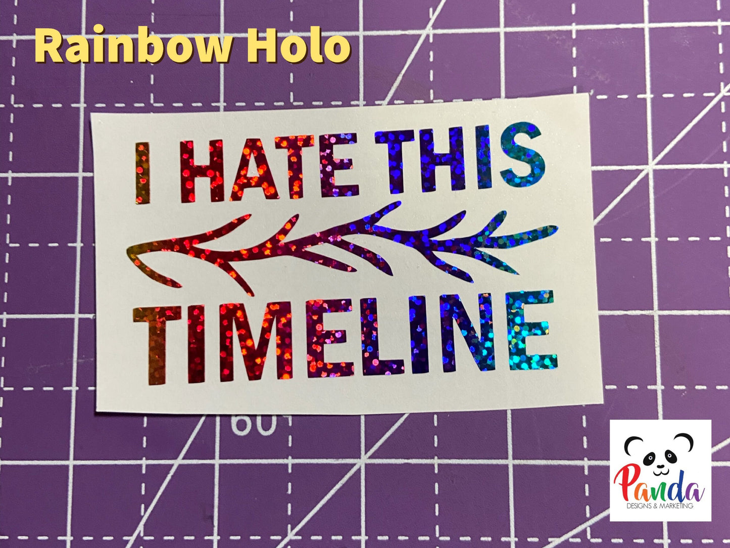 I hate this timeline vinyl die-cut decal