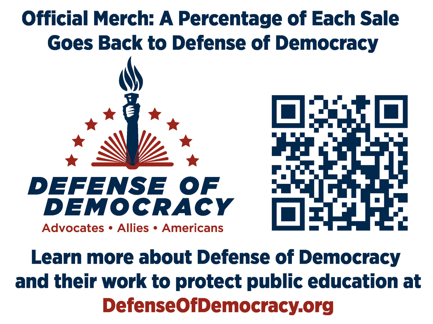 Round Laminated Stickers Defense of Democracy