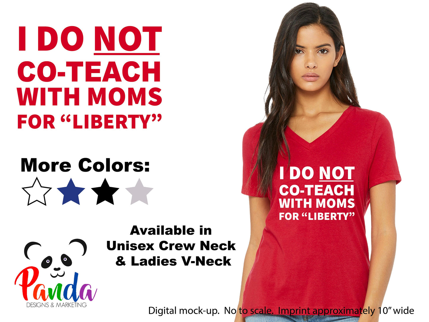 I Do NOT Co-Teach with Moms for Liberty t-shirt.