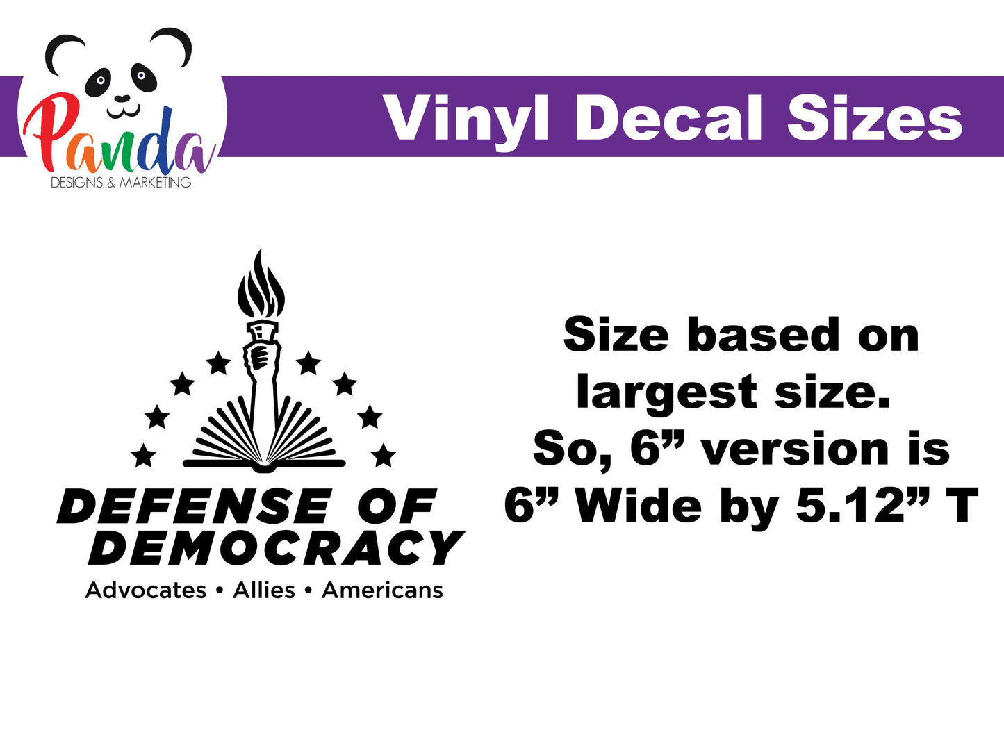 Die-Cut Vinyl Defense of Democracy Decal
