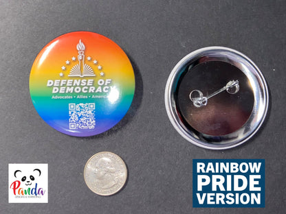 Buttons - Defense of Democracy - Multiple Design Options