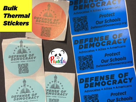 Bulk Thermal Stickers Defense of Democracy